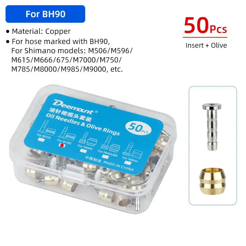 50 Pcs Bicycle Brake Olives/Inserts for SHIMANO BH90 BH59 SRAM Magura Tektro Cycle Hydraulic Brake Connector Replacement Parts