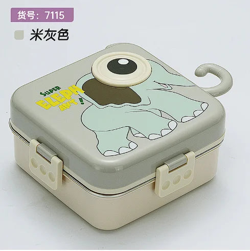 Children Dinosaur Square Lunch Box