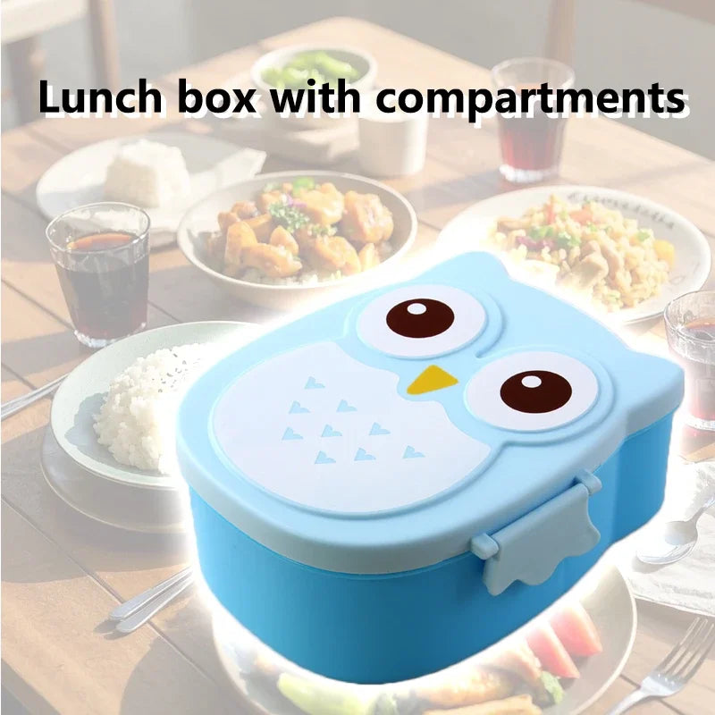 1pc Owl Lunch Box with Compartment