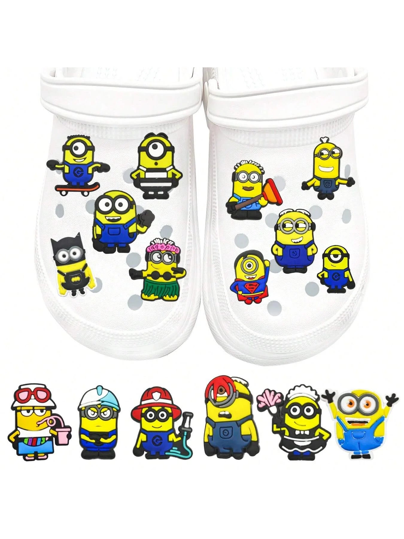 Minions Shoe Charms for Clogs Bubble Slides Sandals