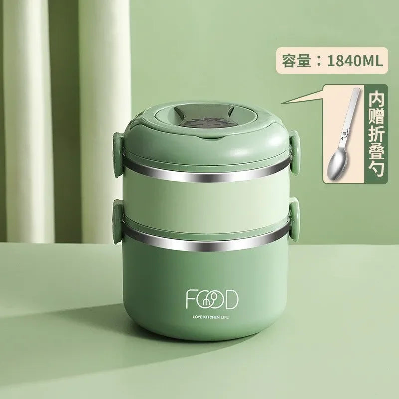 Insulated Stainless Steel Multilayer Lunch Box
