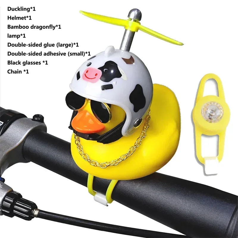 Yellow Duck Bicycle Handlebar, Car Hood, Kid's Helmet Accessory