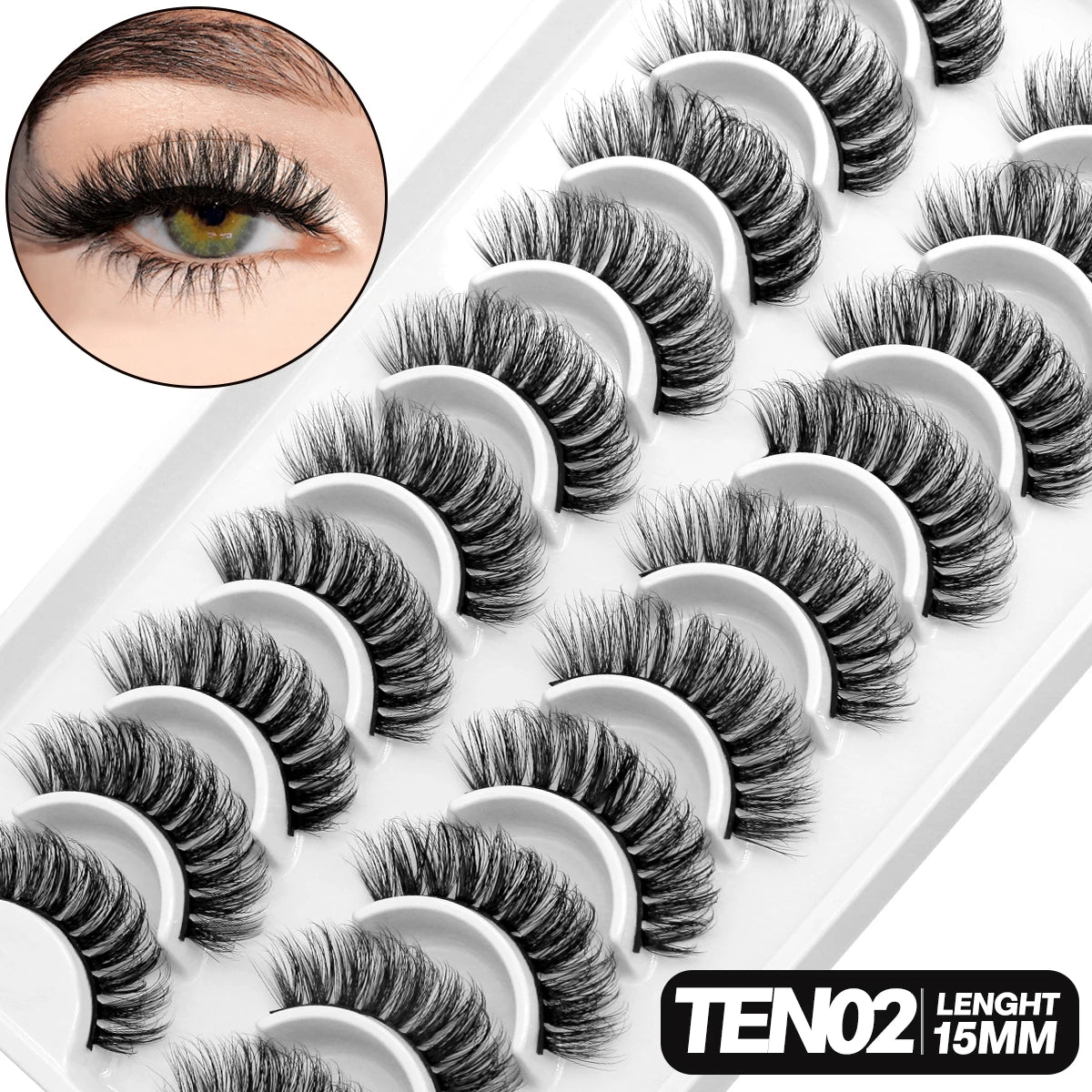 GROINNEYA 5/10 pairs 3D Lashes