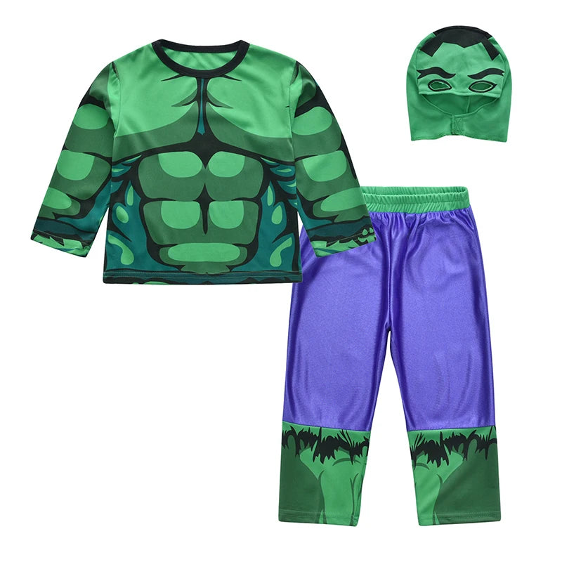 Superhero Shirt-Pants Set - Spiderman, Superman, Hulk