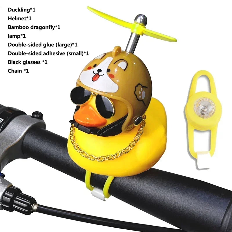 Yellow Duck Bicycle Handlebar, Car Hood, Kid's Helmet Accessory