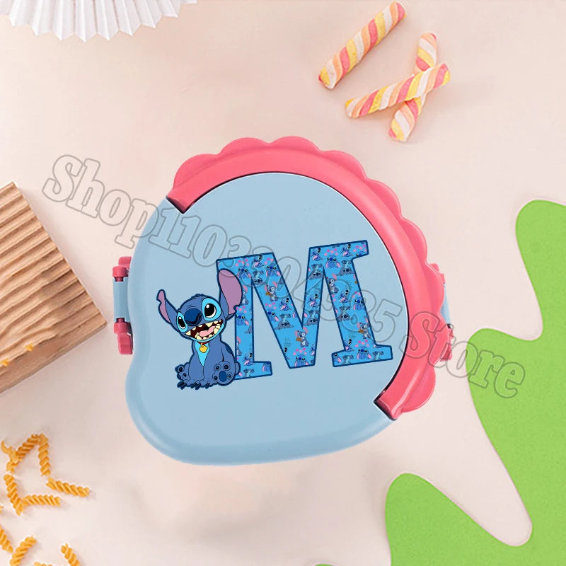 Stitch Cute Bento Box with Fork Kids Disney Letter A-Z