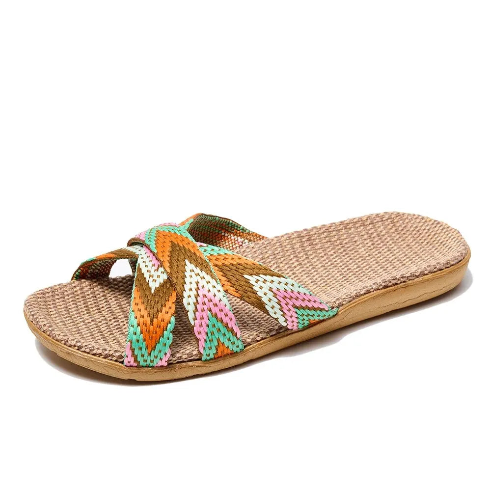 Indoor Lightweight Linen Slippers