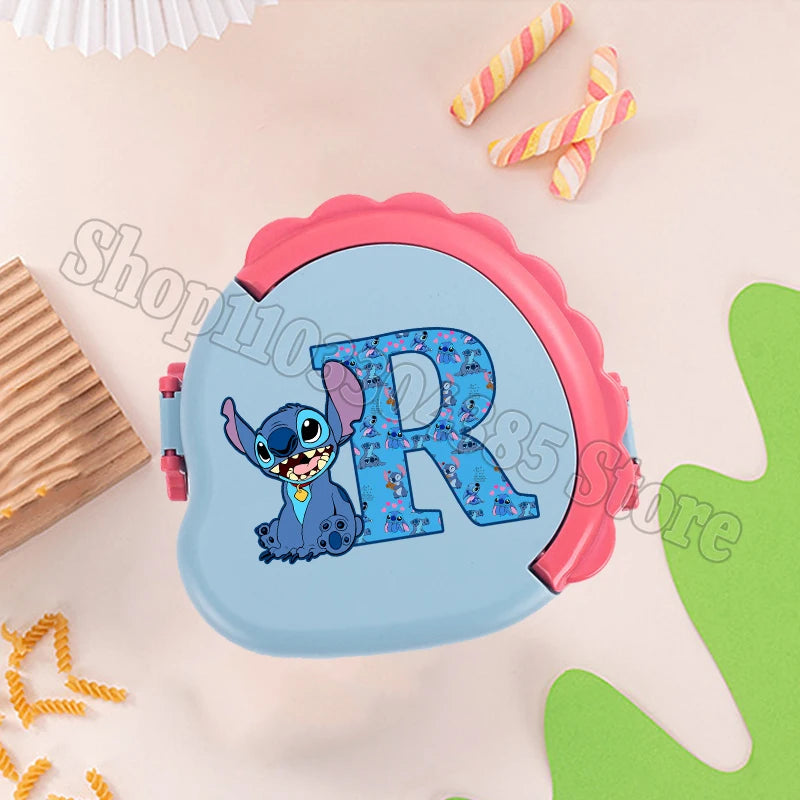 Stitch Cute Bento Box with Fork Kids Disney Letter A-Z