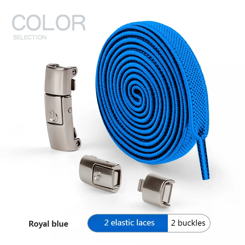 No Tie Elastic Shoe Laces - Metal Lock