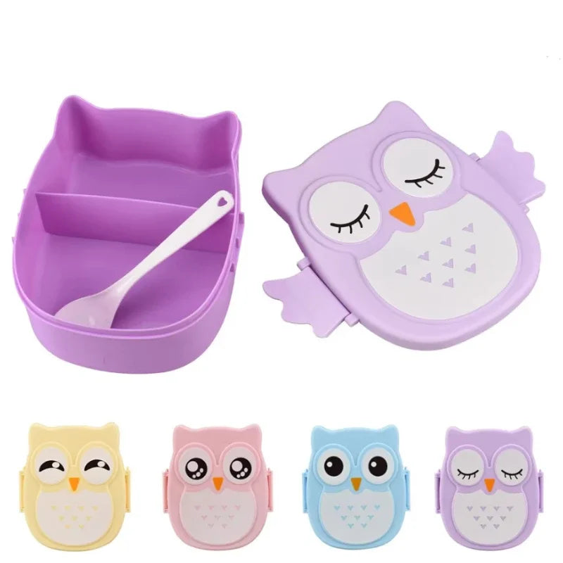 1pc Owl Lunch Box with Compartment