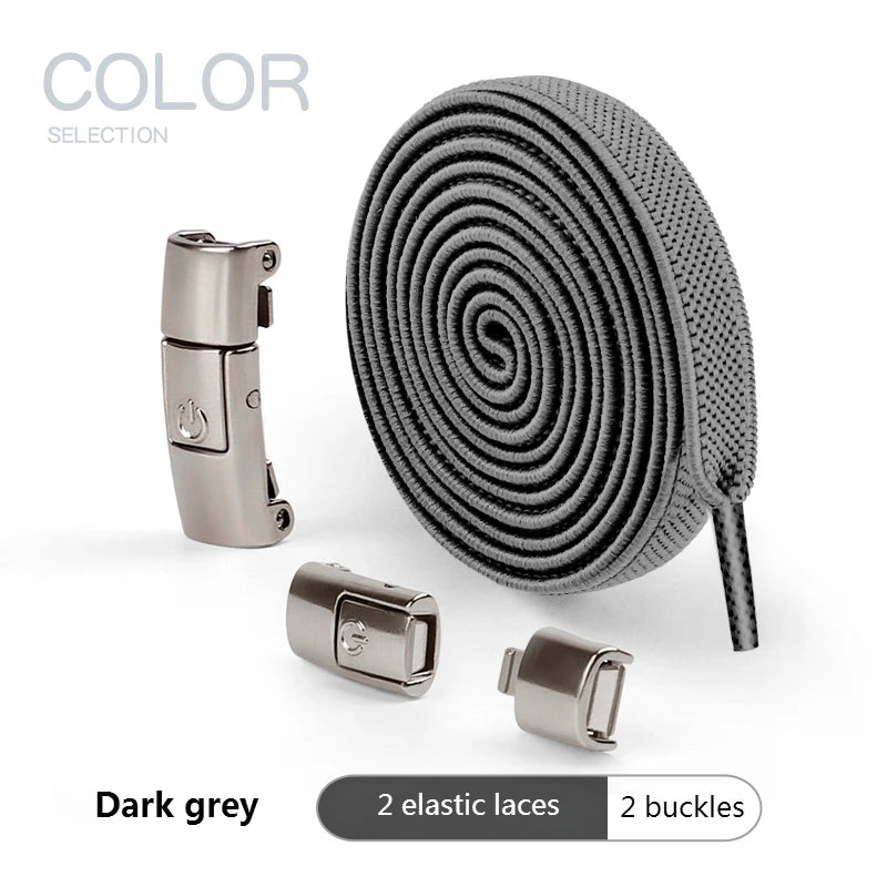 No Tie Elastic Shoe Laces - Metal Lock