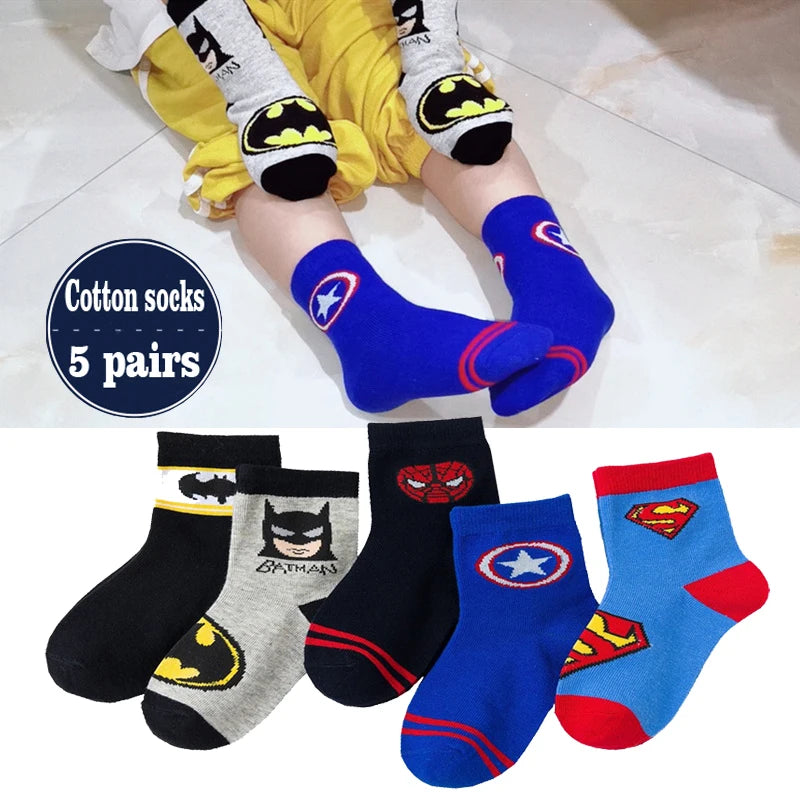 Comfortable, Warm, High Quality Kid's Socks Medium Length - 5 Pairs