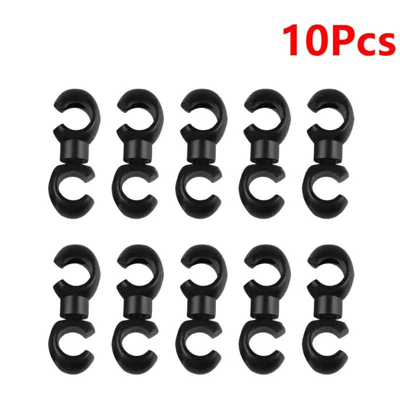 10pcs/set Bicycle Brake Gear Cable S Style Clips - 10pcs/set
