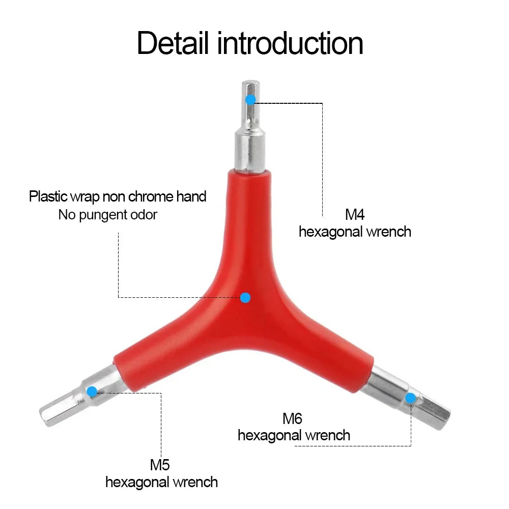 Hexagon Wrench Y-Type 3 Way 4/5/6mm Spanner