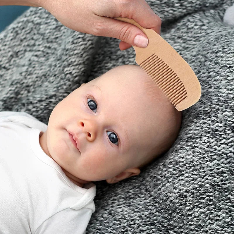 Newborn Baby Wool Wood Brush & Comb