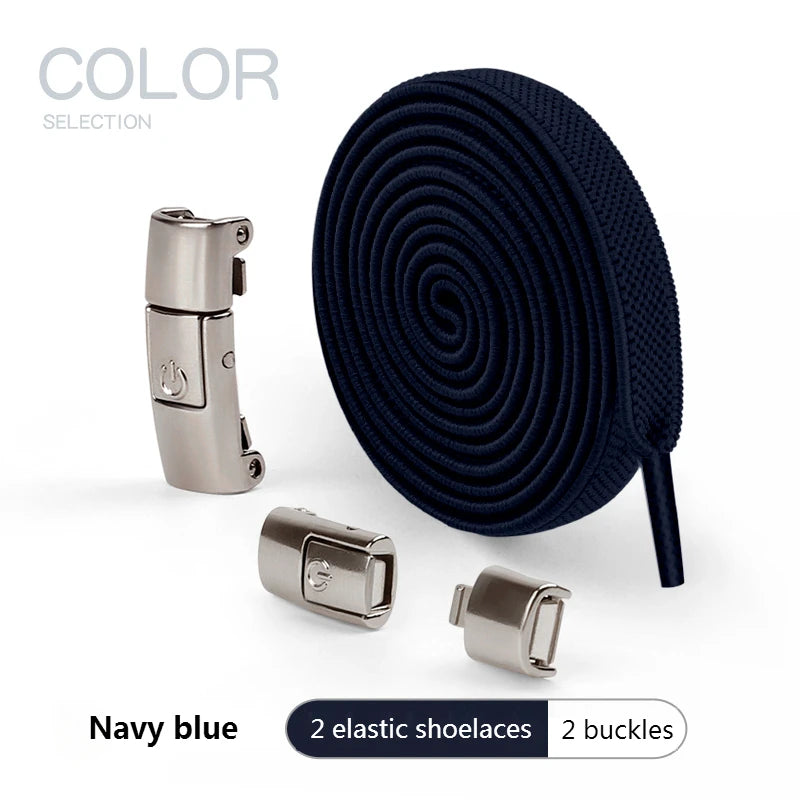 No Tie Elastic Shoe Laces - Metal Lock