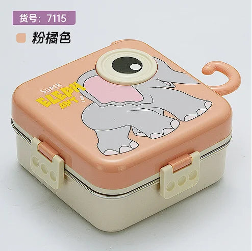 Children Dinosaur Square Lunch Box