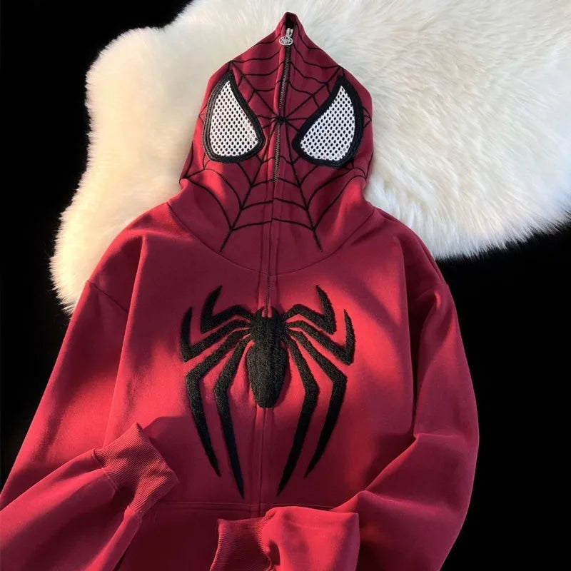 Spiderman Hooded Sweatshirt with Zipper for Girls