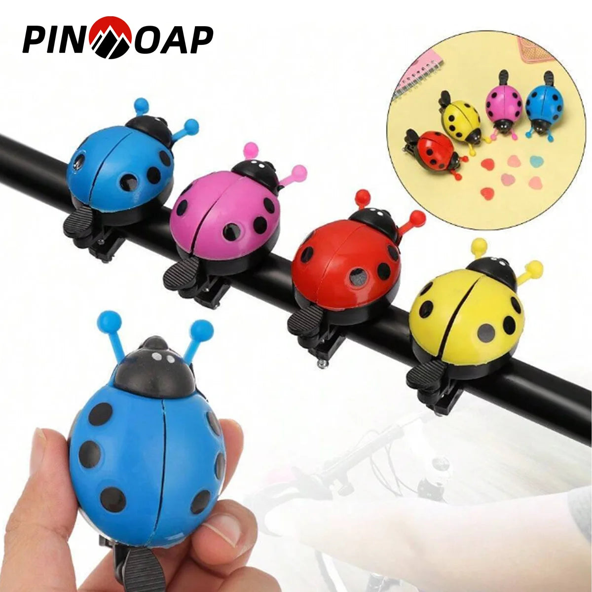 1pc Ladybug Bike Handlebar Alarm Ring