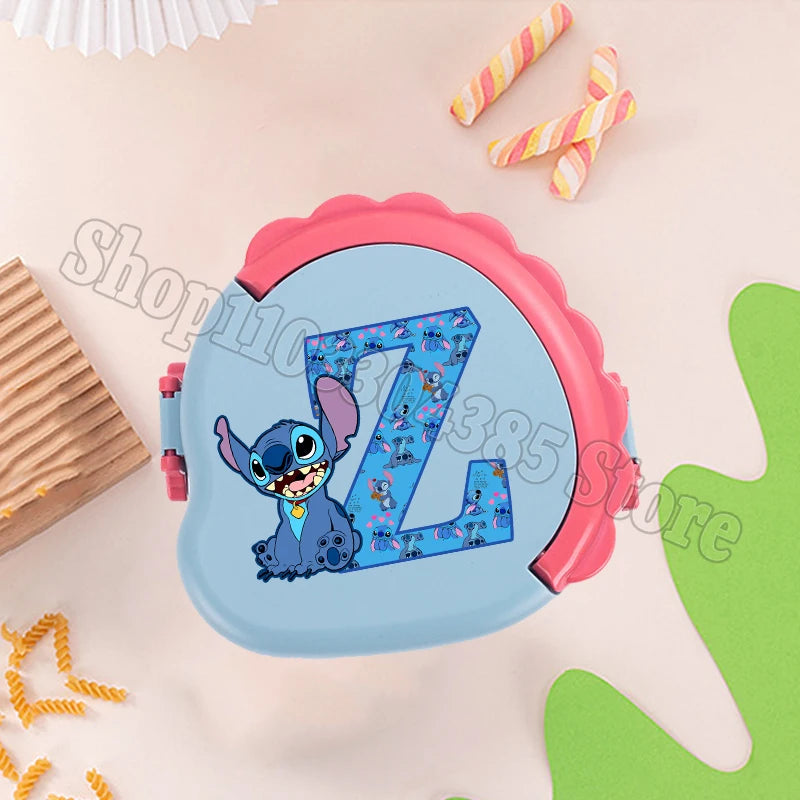 Stitch Cute Bento Box with Fork Kids Disney Letter A-Z