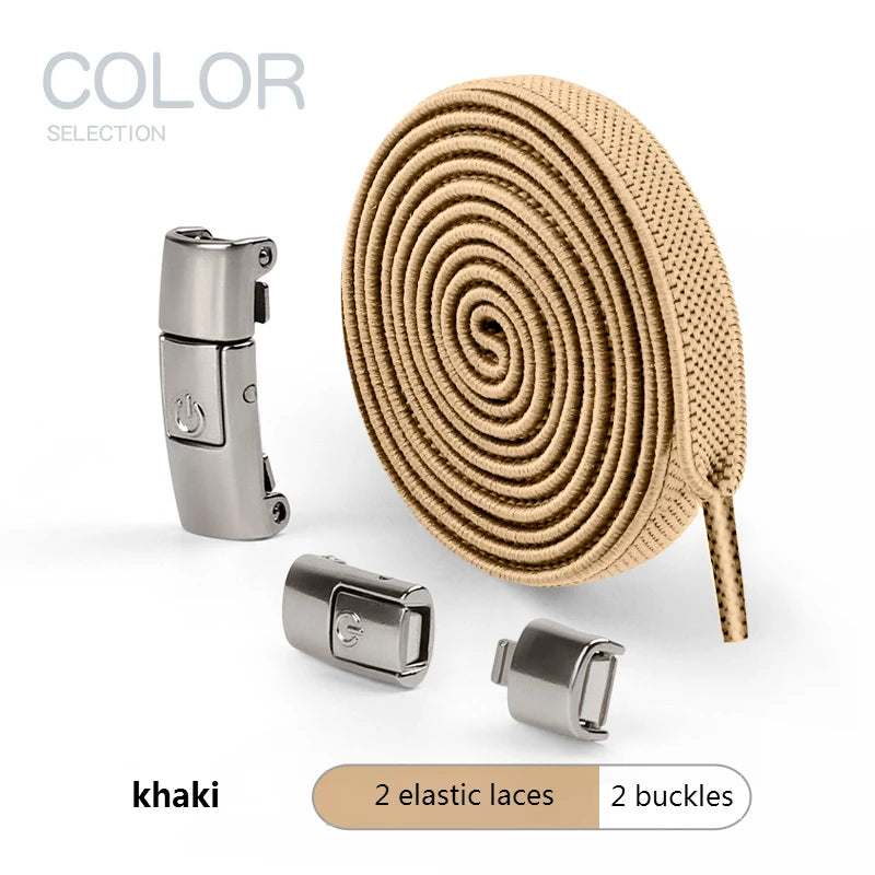 No Tie Elastic Shoe Laces - Metal Lock