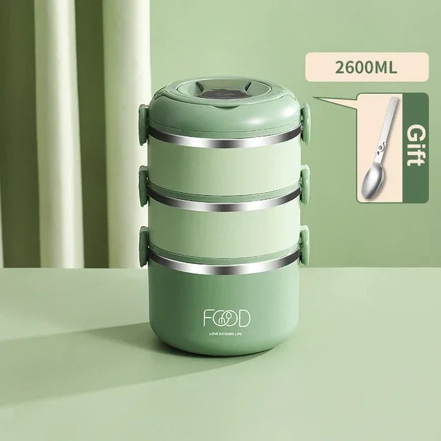 Insulated Stainless Steel Multilayer Lunch Box
