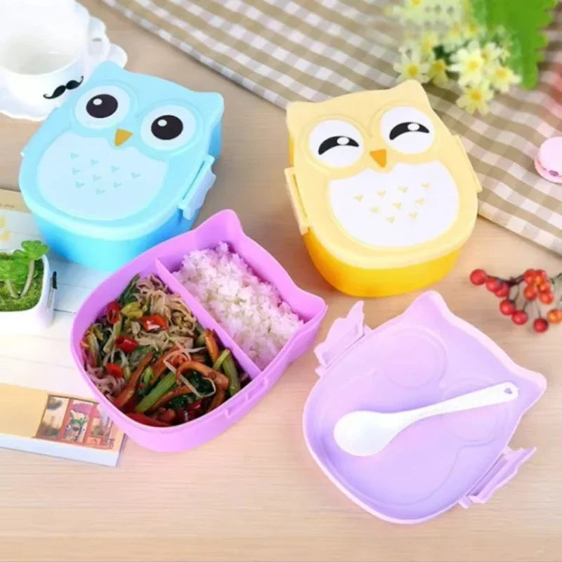 1pc Owl Lunch Box with Compartment