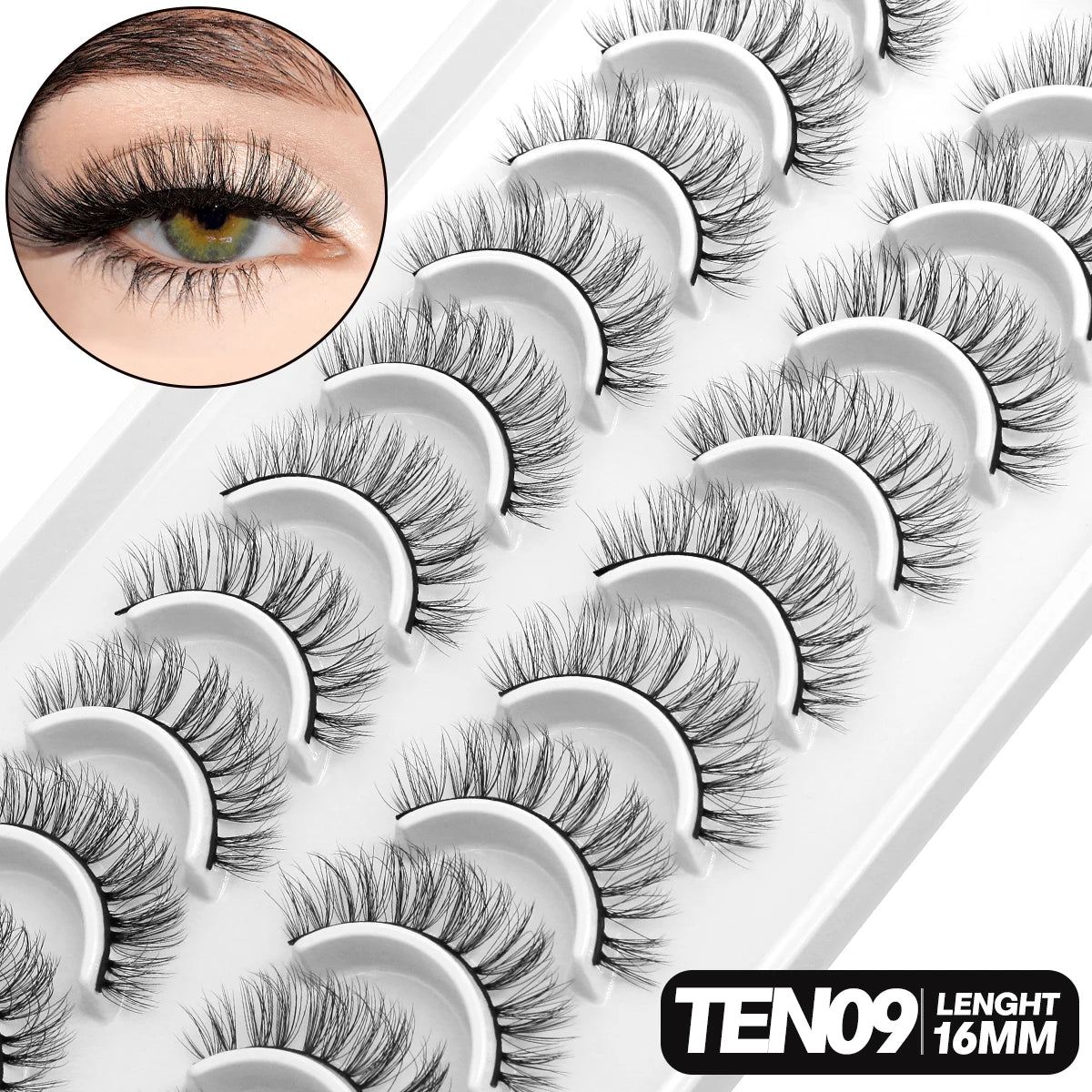 GROINNEYA 5/10 pairs 3D Lashes