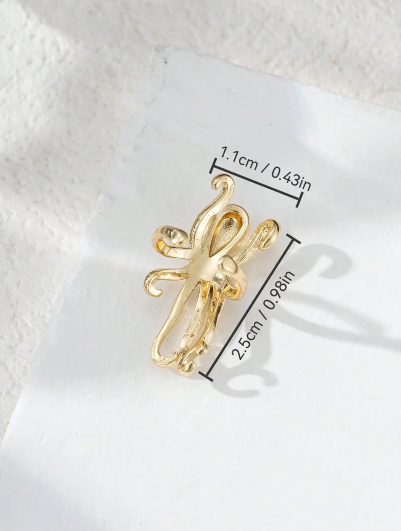 Octopus Design Clip-On Earrings