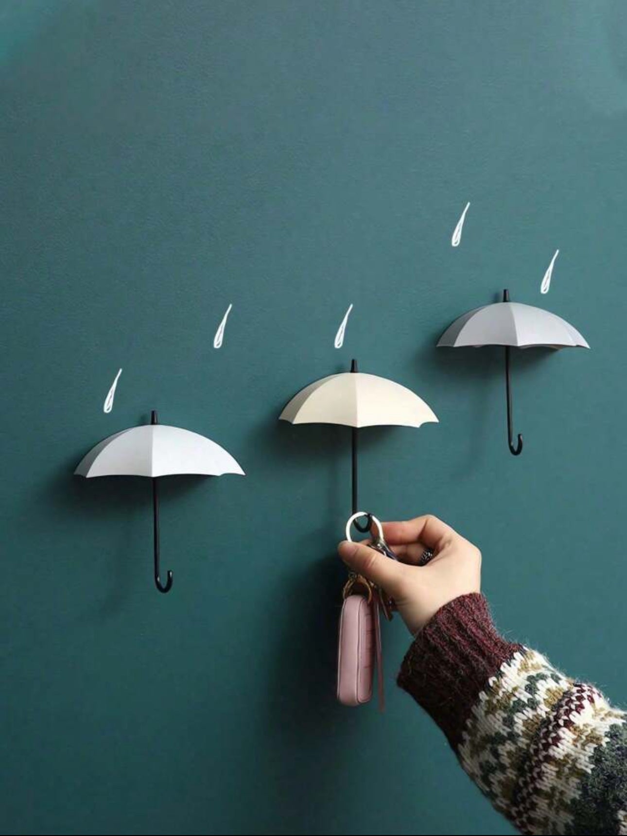 Punch-Free Umbrella Wall Hook, Strong Adhesive Hook