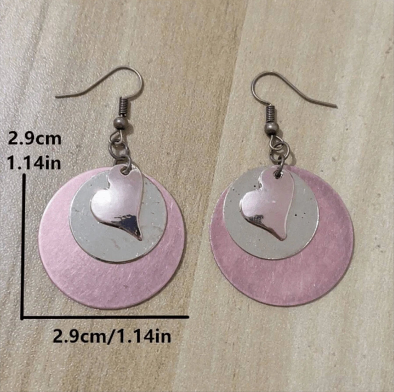 Bohemian Style Multi-Layer Heart Pendant Earrings