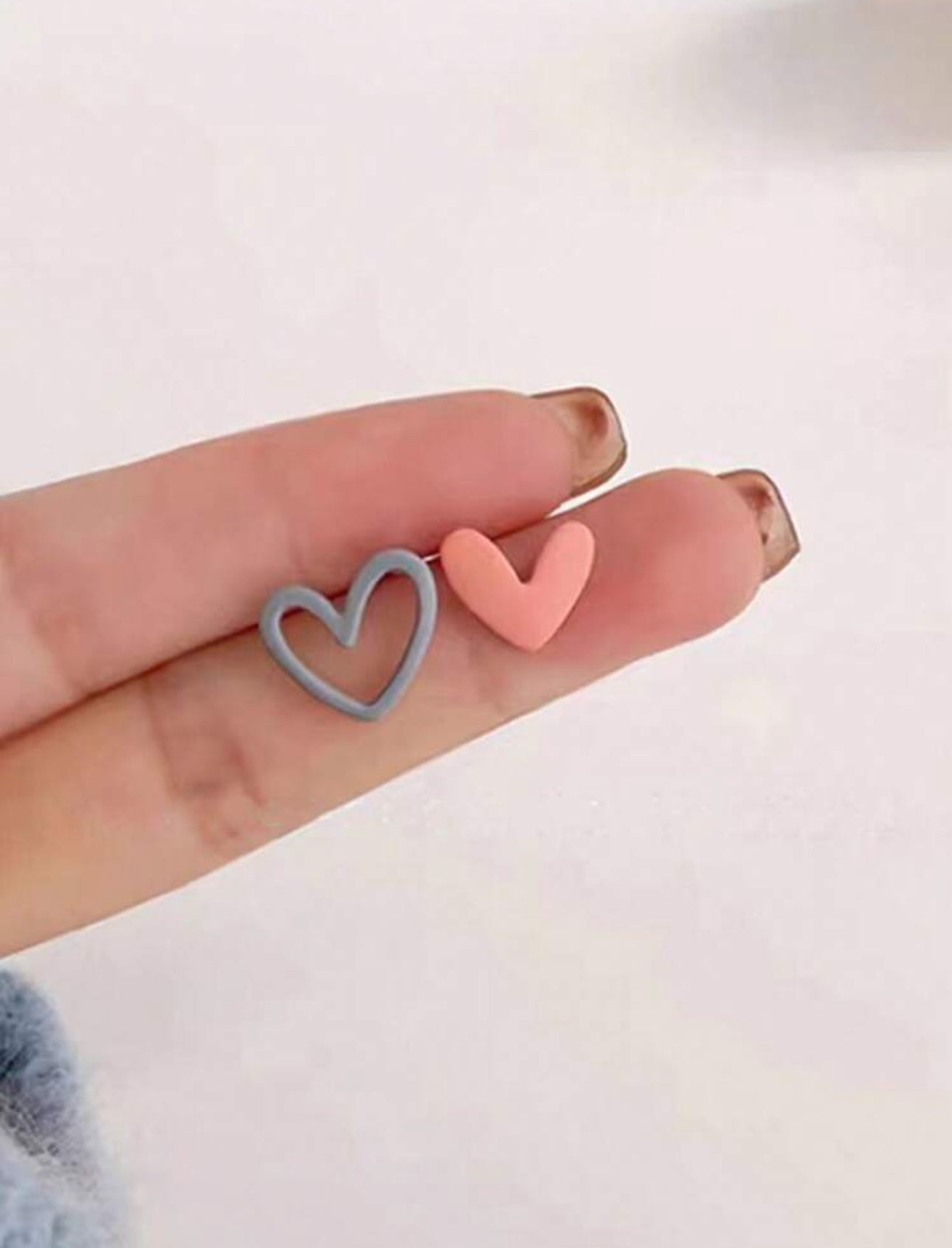 Heart Decor Mismatched Stud Earrings