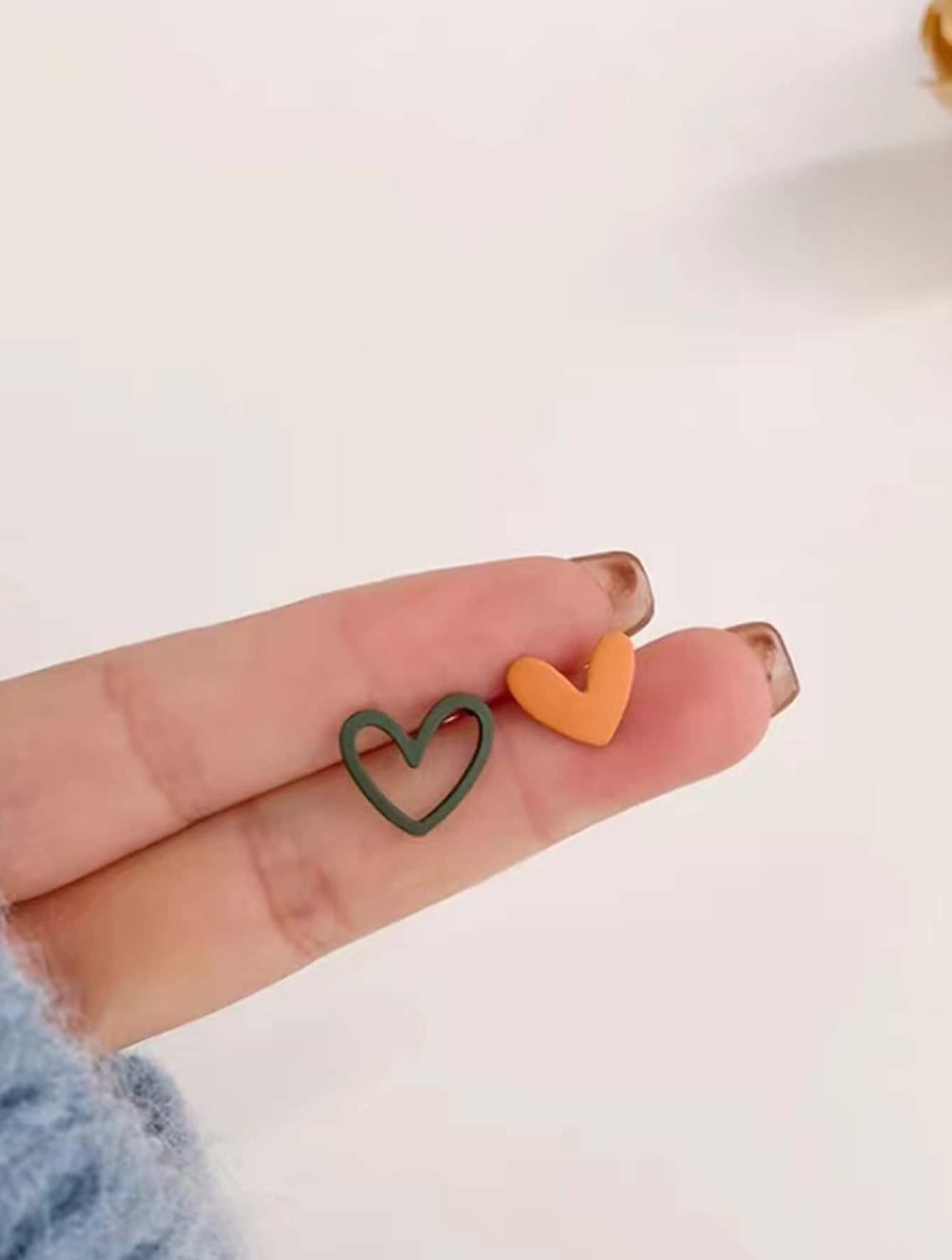 Heart Decor Mismatched Stud Earrings