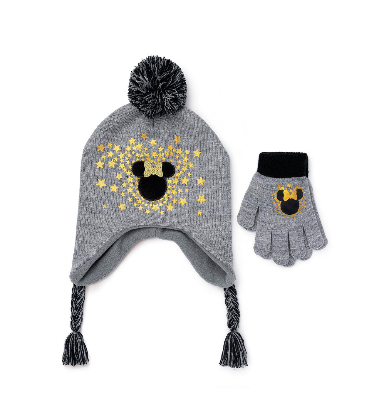 Minnie Mouse Hat and Glove Set