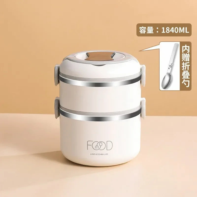 Insulated Stainless Steel Multilayer Lunch Box