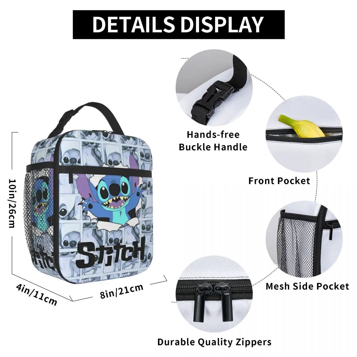 Stitch Insulated Lunch Bags Storage Food Box