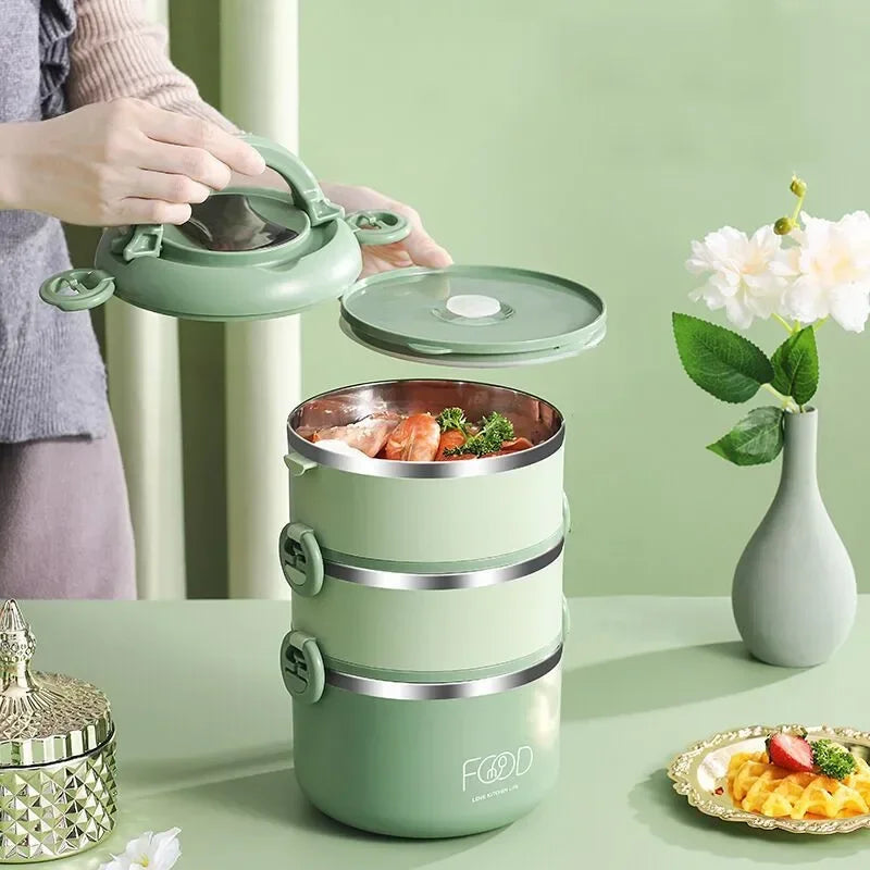 Insulated Stainless Steel Multilayer Lunch Box