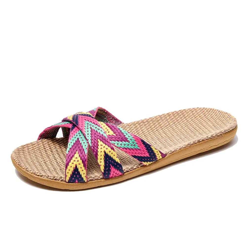 Indoor Lightweight Linen Slippers
