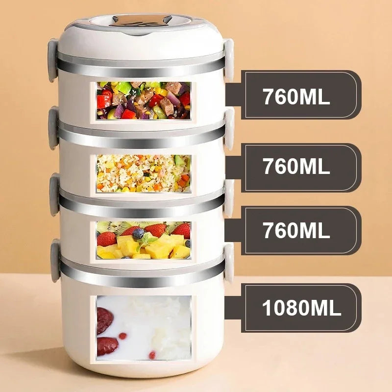 Insulated Stainless Steel Multilayer Lunch Box