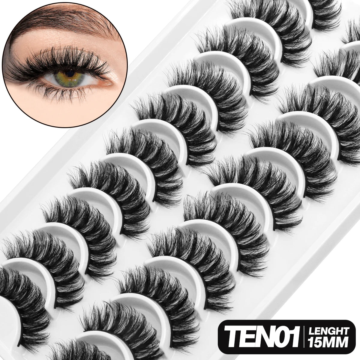 GROINNEYA 5/10 pairs 3D Lashes