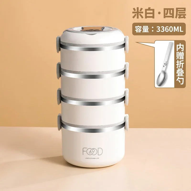 Insulated Stainless Steel Multilayer Lunch Box