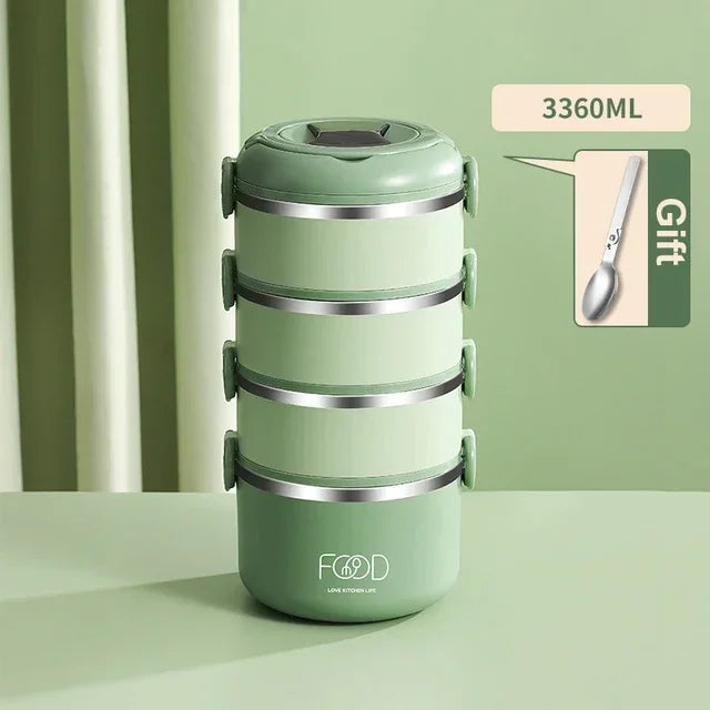 Insulated Stainless Steel Multilayer Lunch Box