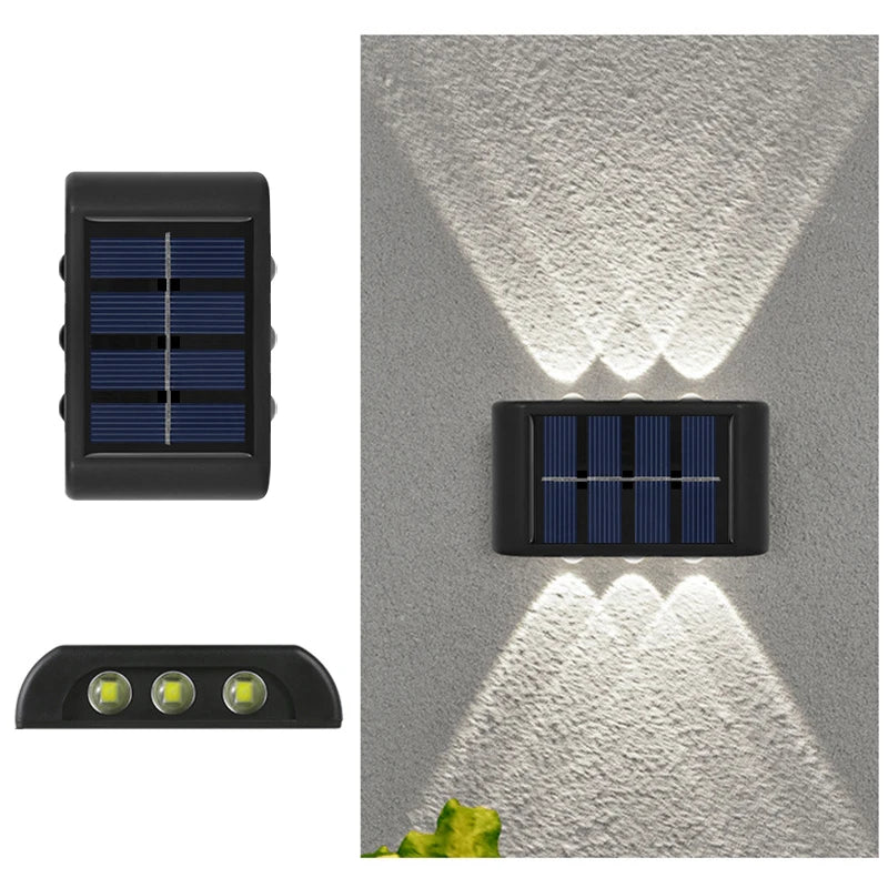 Solar LED Light, Outdoor Waterproof Wall Lamp for Garden, Yard, Porch, Walkway