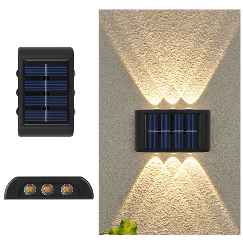 Solar LED Light, Outdoor Waterproof Wall Lamp for Garden, Yard, Porch, Walkway
