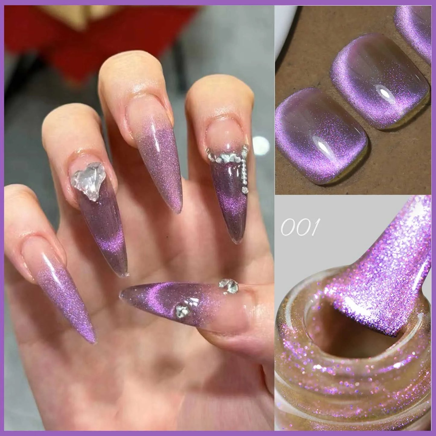 Aurora Blue Tears Cat Eye Magnetic Gel Nail Polish