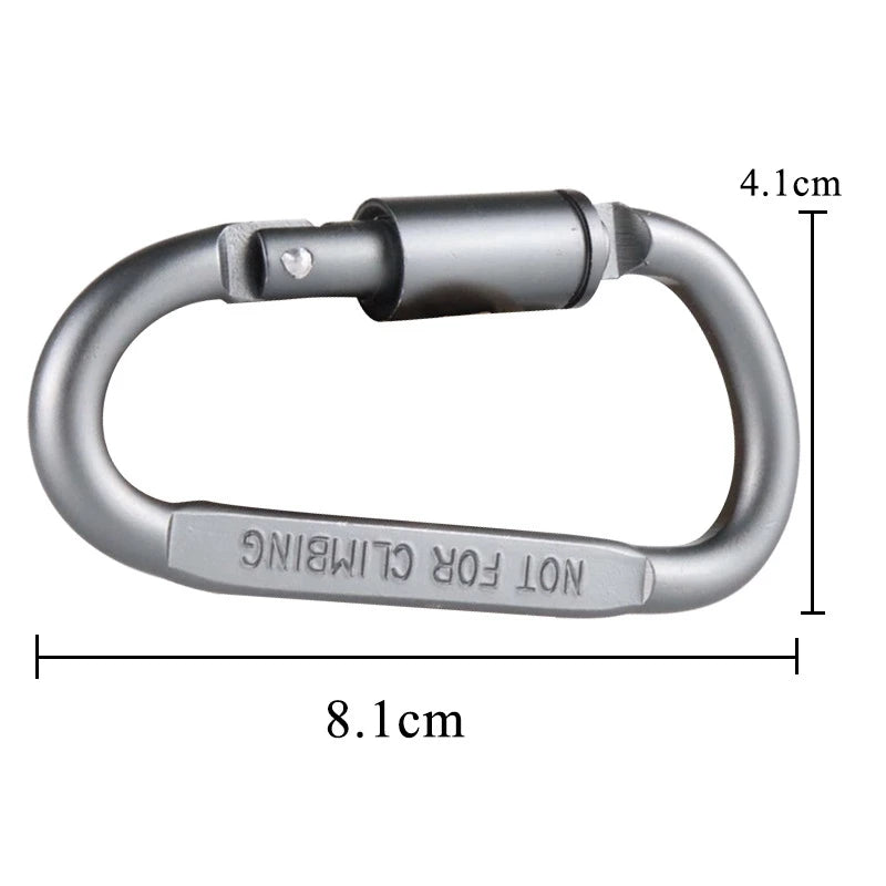 Carabiner Set For Key, Camping Survival, EDC Outdoor Keychain, Clip Alloy Aluminum Tactical