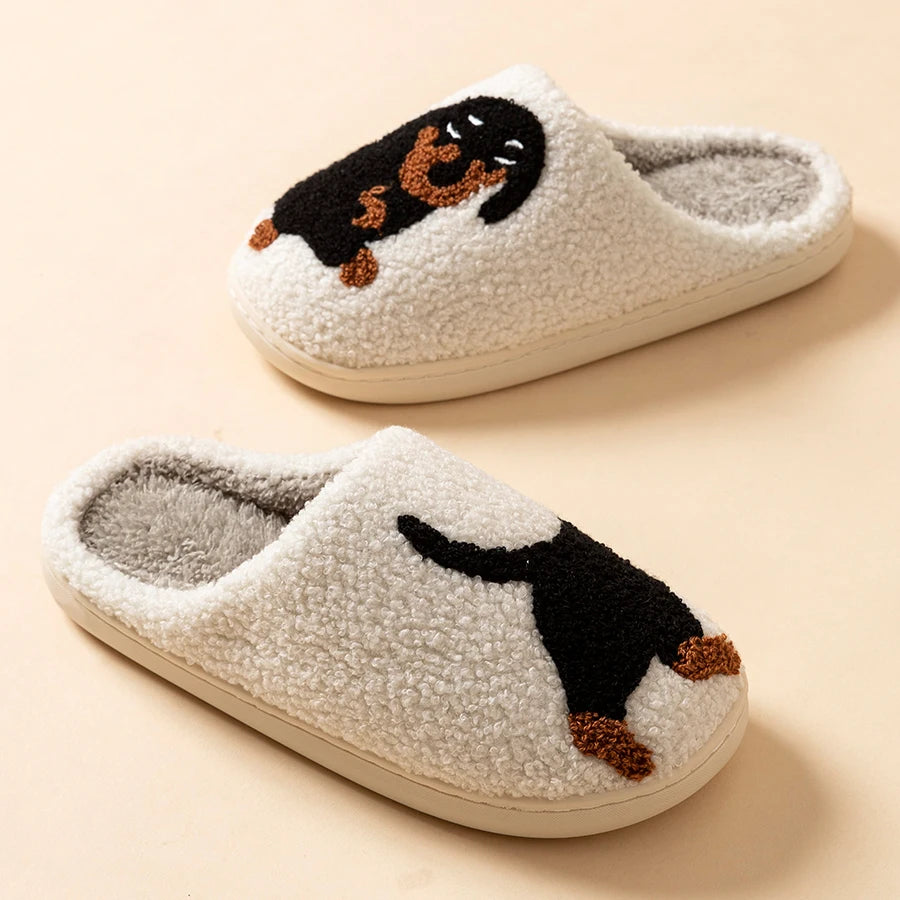 Winter Women's Slippers - Little Black Dog