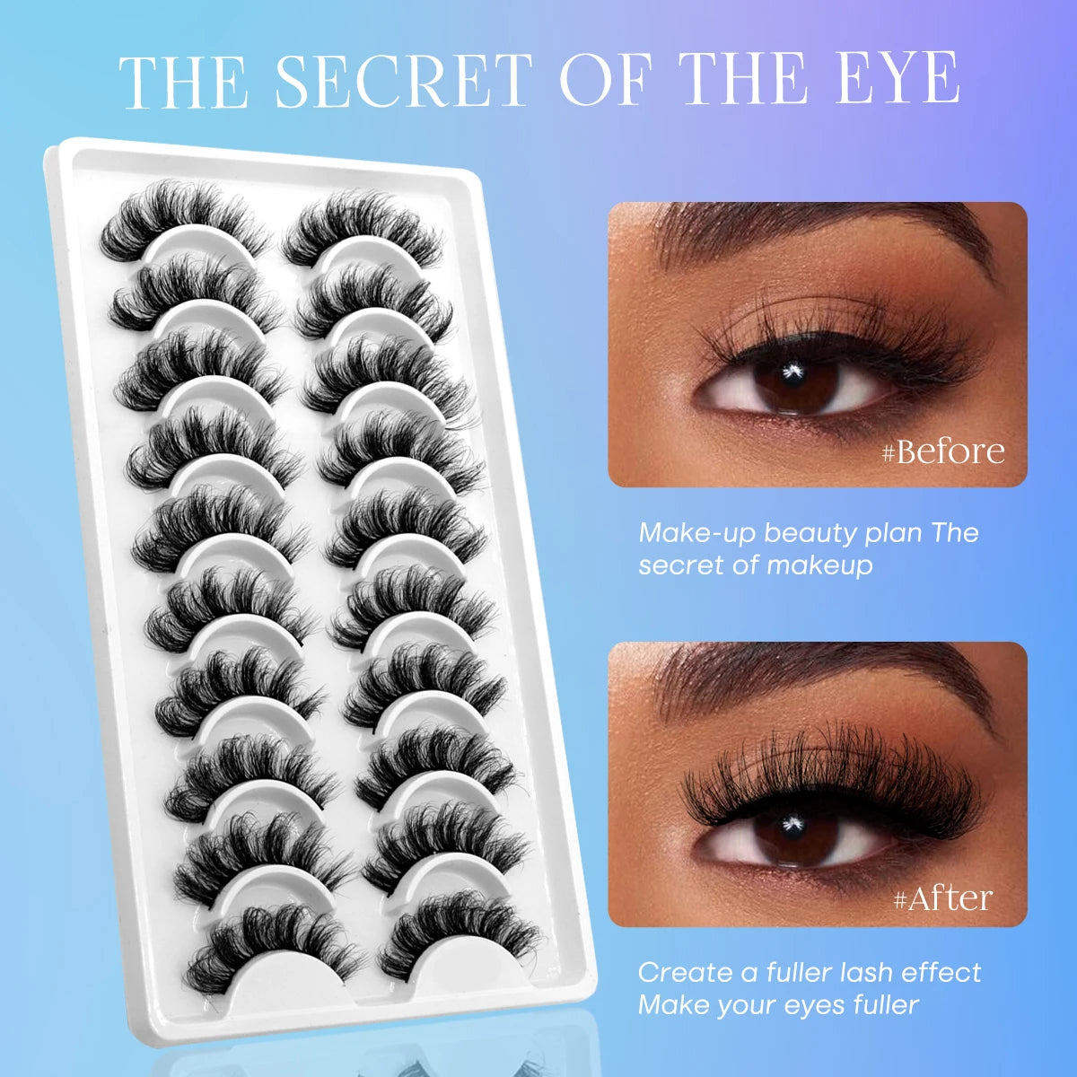 GROINNEYA 5/10 pairs 3D Lashes