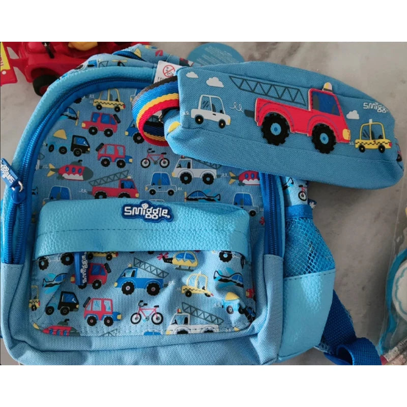 School Backpack Set For Primary School Boys Kindergarten (with Water Bottle, Lunch Bag)