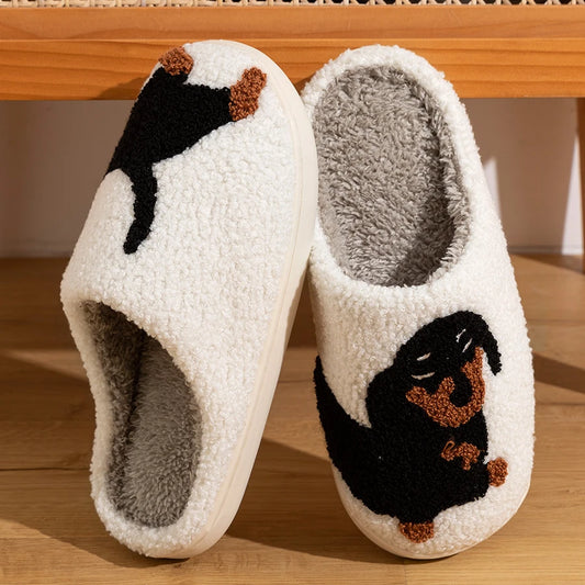Winter Women's Slippers - Little Black Dog